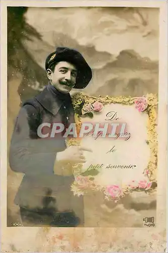 Cartes postales Homme Soldat Militaria Chasseur Alpin