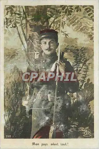 Ansichtskarte AK Mon Pays avant tout! Soldat Militaria