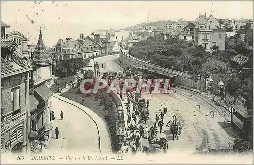 Cartes postales Biarritz - Vue sur le Boulevard Train