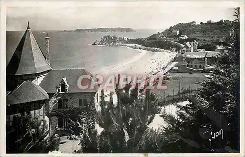 Cartes postales moderne Perros Guirec - Plage de Trestignel et pointe du chateau