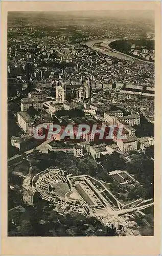 Ansichtskarte AK Lyon - Colline de Fourviere. Theatre antique Basilique et Tour Metallique