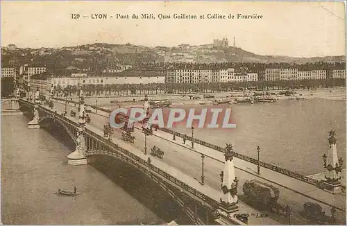 Ansichtskarte AK Lyon - Pont du Midi Quai Gailleton et Colline de Fourviere Tramway