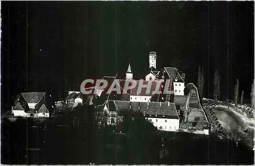 Moderne Karte Lac du Bourget L'Abbaye d'Hautecombe au clair de lune