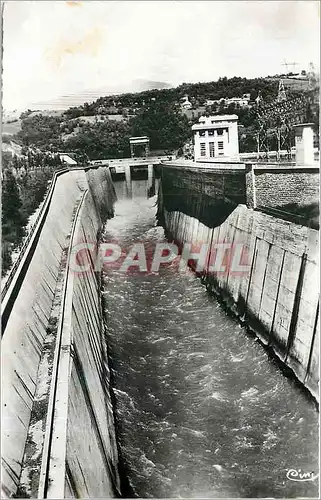 Cartes postales moderne Barrage de Genissiat (Ain) Canal evacuateur de crues et Batiment d'administration