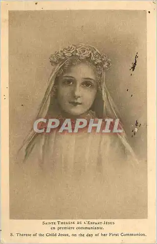 Cartes postales Sainte Therese de l'Enfant-Jesus en premiere communiante