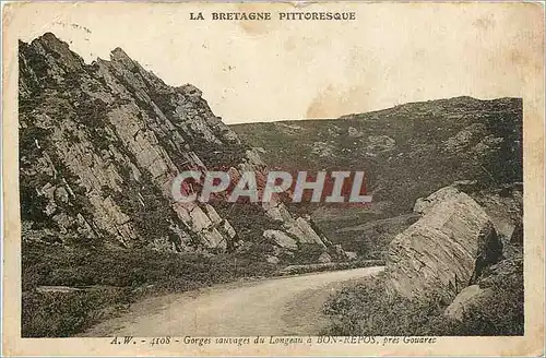 Ansichtskarte AK Gorges sauvages du Longeau a Bon-Repos pres Gouarec