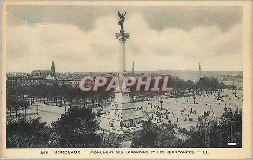 Ansichtskarte AK Bordeaux - Monument des Girondins et les Quinconces