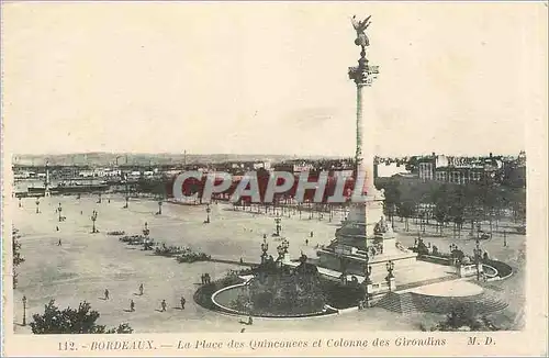 Ansichtskarte AK Bordeaux - La Place des Quinconces et Colonne des Girondins