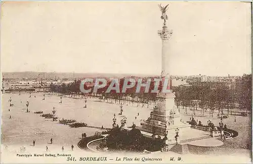 Cartes postales Bordeaux - La Place des Quinconces