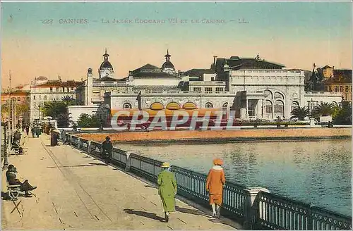 Cartes postales Cannes - La Jetee Edouard VII et le Casino