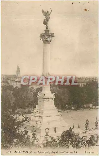 Cartes postales Bordeaux - Monument des Girondins