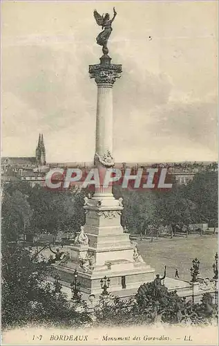 Cartes postales Bordeaux - Monument des Girondins