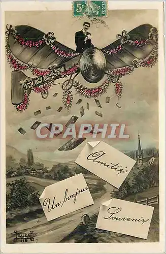 Cartes postales Un Bonjour Amitie Souvenir Avion Aviation