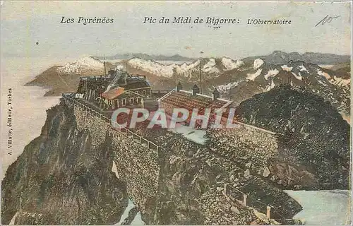 Cartes postales Les Pyrenees Pic du Midi de Bigorre: L'Observatoire