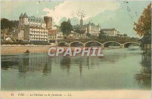 Cartes postales Pau - Le Chateau vu du Jurancon