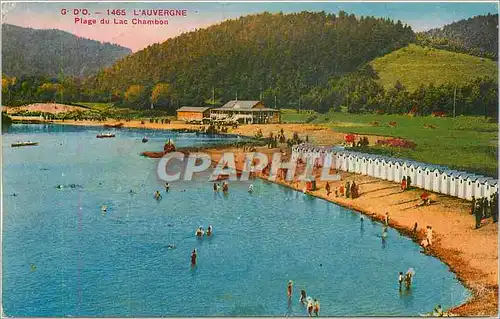 Cartes postales L'Auvergne Plage du Lac Chambon