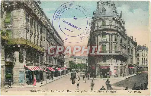 Cartes postales Toulouse - La Rue de Metz vue prise de la Place d'Assezal