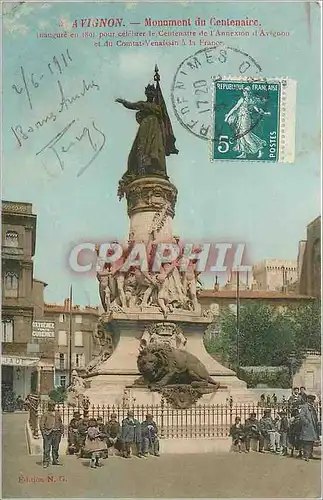 Cartes postales Avignon - Monument du Centenaire Lion