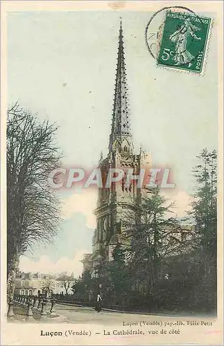 Cartes postales Lucon - La Cathedrale vue de cote