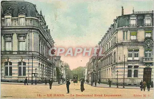 Ansichtskarte AK Le Mans - Le Boulevard Rene Levasseur Tramway