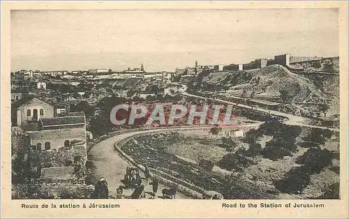 Cartes postales Route de la station a Jerusalem