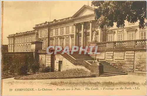 Cartes postales Compiegne - Le Chateau - Facade sur le Parc