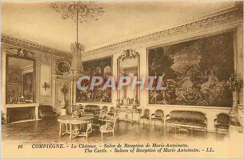 Cartes postales Compiegne - Le Chateau - Salon de Reception de Marie-Antoinette