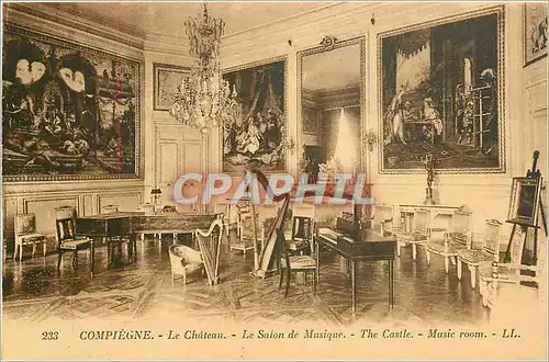 Ansichtskarte AK Compiegne - Le Chateau - Le Salon de Musique