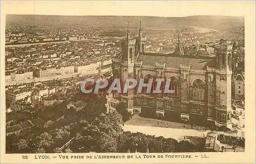 Ansichtskarte AK Lyon - Vue prise de l'Ascenseur de la Tour de Fourviere