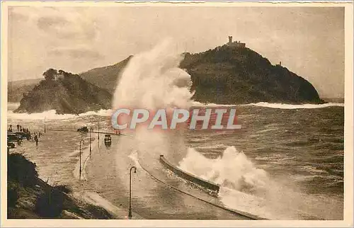 Ansichtskarte AK San Sebastian Paseo de la Republica - Grandes mareas