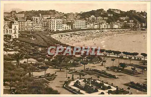 Cartes postales San Sebastian Jardines de Alderdi-Eder y Playa