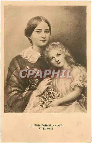 Cartes postales La Petite Therese a 4 ans et sa mere