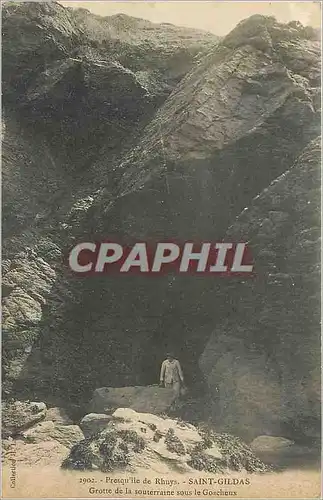 Cartes postales Presqu'ile de Rhuys - Saint-Gildas Grotte de la souterraine sous le Goucheux