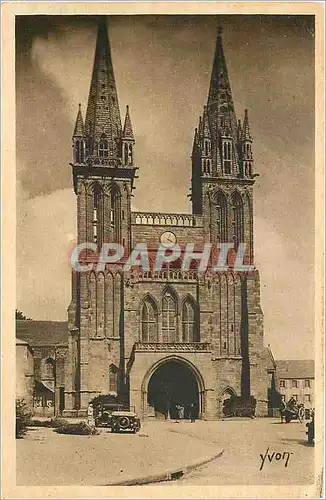 Cartes postales St-Pol-de-Leon Facade de la Basilique ancienne Cathedrale