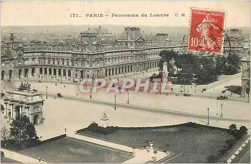 Cartes postales Paris - Panorama du Louvre