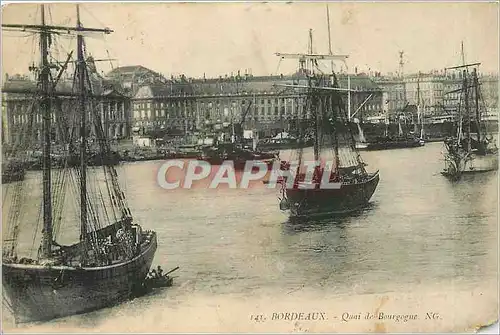 Ansichtskarte AK Bordeaux - Quai de Bourgogne Bateaux