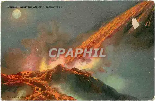 Cartes postales Vesuvio - Eruzione levica 7 Aprile 1905 Volcan