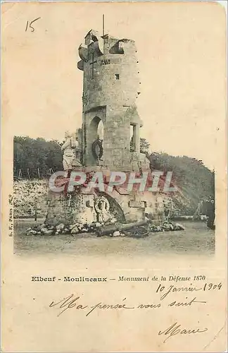 Cartes postales Elbeuf - Moulineaux - Monument de la Defense 1870