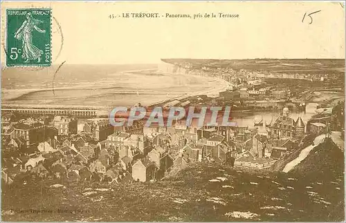 Cartes postales Le Treport - Panorama pris de la Terrasse