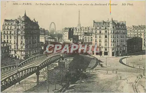 Ansichtskarte AK Paris - Le Carrefour de la Rue Lecourbe vue prise du Boulevard Pasteur Metro