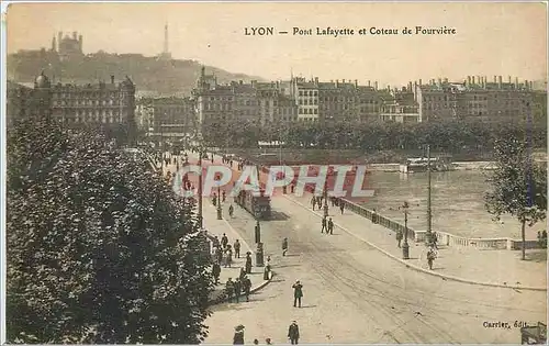 Ansichtskarte AK Lyon - Pont Lafayette et coteau de Fourviere Tramway