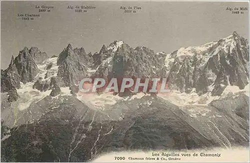 Cartes postales Les Aiguilles vues de Chamonix