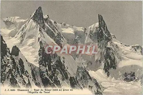 Ansichtskarte AK Chamonix - Dent du Geant prise de l'Aiguille du Tacul