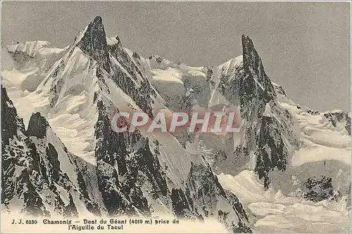 Cartes postales Chamonix - Dent du Geant prise de l'Aiguille du Tacul