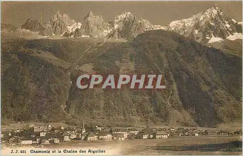 Ansichtskarte AK Chamonix et la Chaine des Aiguilles