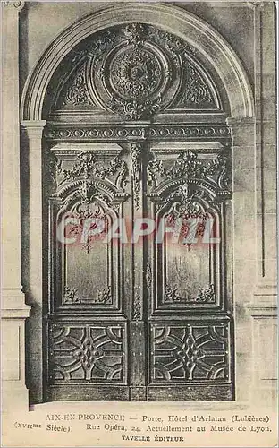 Cartes postales Aix-en-Provence - Porte Hotel d'Arlatan