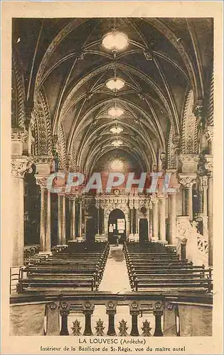 Cartes postales La Louvesc Interieur de la Basilique de St-Regis vue du maitre autel