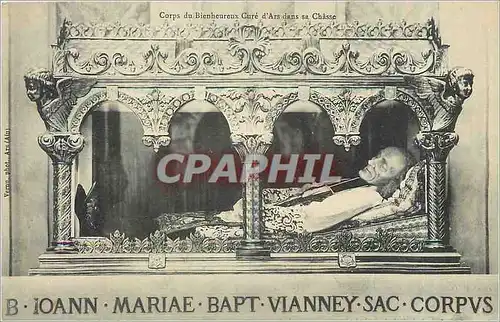 Cartes postales Corps de Bienheureux Cure d'Ars dans sa Chasse