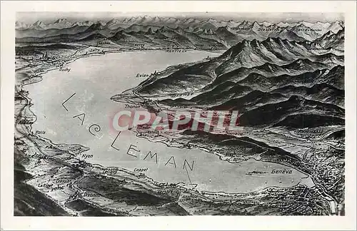 Cartes postales Le Lac Leman. Vue panoramique