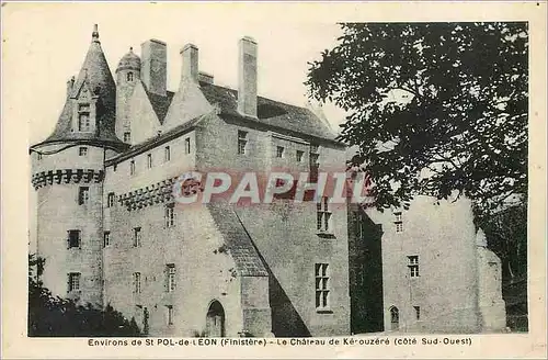 Ansichtskarte AK Environs de St Pol-de-Leon (Finistere) - Le Chateau de Kerouzere